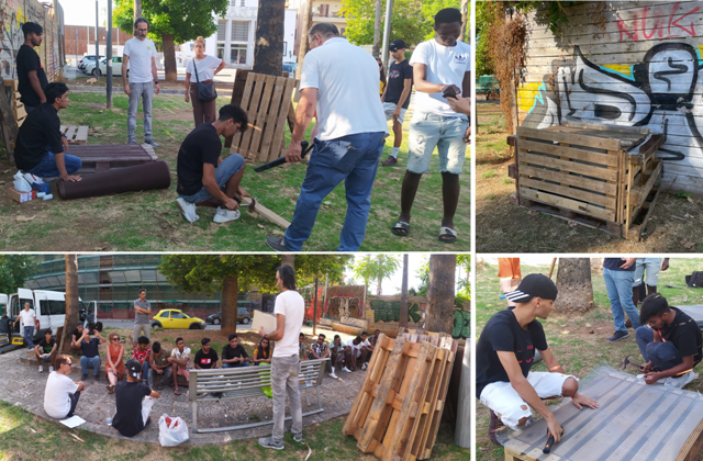 Consorzio Umana Solidarietà: i ragazzi del SAI di Palermo hanno costruito una compostiera collocata in piazza Lolli e hanno partecipato a un laboratorio di compostaggio