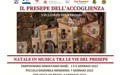 Mineo. “Presepe dell’Accoglienza nei luoghi del Verismo” con le “Botteghe degli antichi mestieri” in via Ducezio e il “Natale in musica tra le vie del Presepe” nei giorni 1, 6, 7 e 8 gennaio 2023