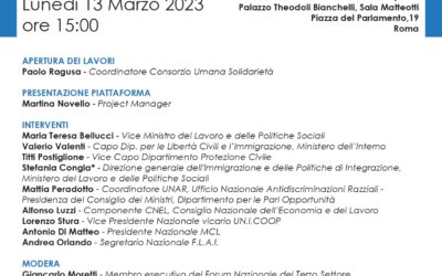 Si presenta a Roma, lunedì 13 marzo, MIGRANTS.WORK la prima piattaforma online in Italia specializzata nel collocamento “privato”  del lavoro straniero, ideata e gestita dal Consorzio Umana Solidarietà