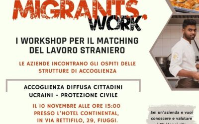 A Fiuggi e a Palermo i Workshop di Migrants.Work, la prima piattaforma privata in Italia specializzata nel collocamento online del lavoro straniero, ideata e gestita dal Consorzio Umana Solidarietà