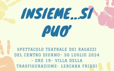 PNRR Lercara Friddi: Spettacolo Teatrale “Insieme si può”: I Ragazzi del Centro Diurno D38 Protagonisti di una Serata Speciale