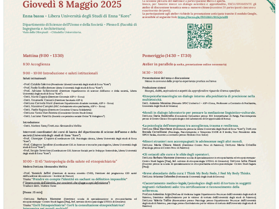 Comunicato stampa “Dialoghi sull’etnopsichiatria: voci, corpi e saperi in relazione”