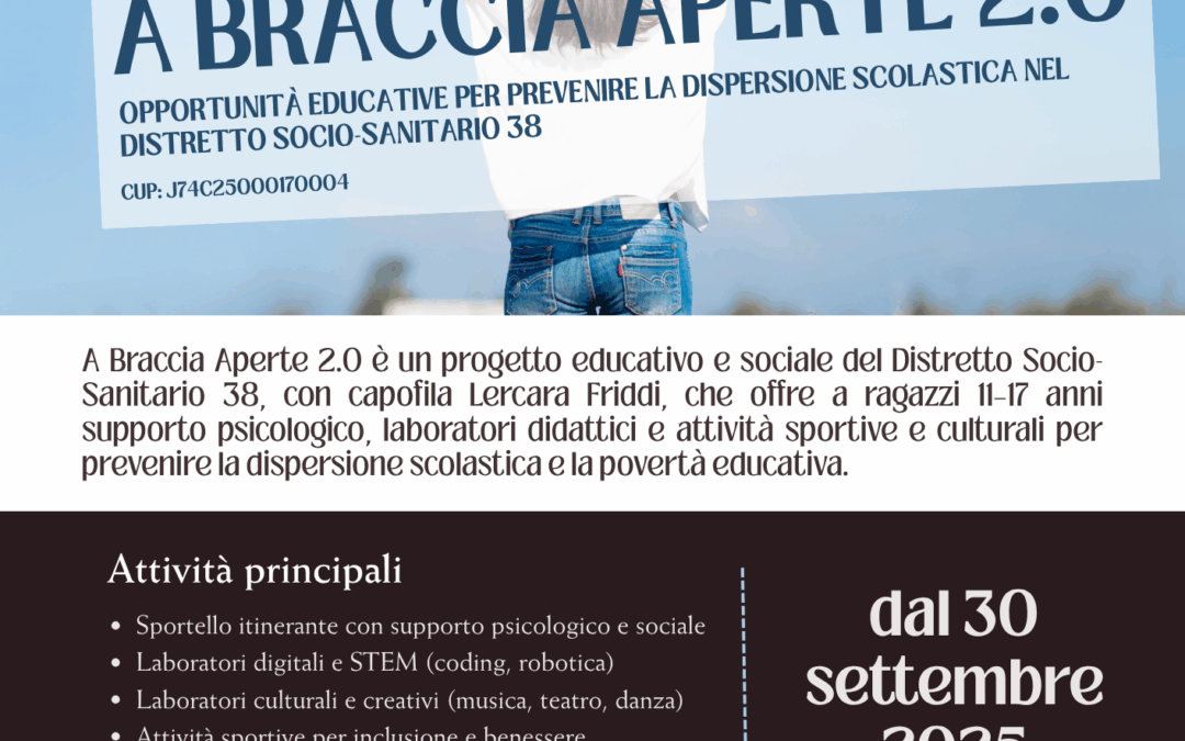 Riapertura – Avviso di partecipazione A Braccia Aperte 2.0