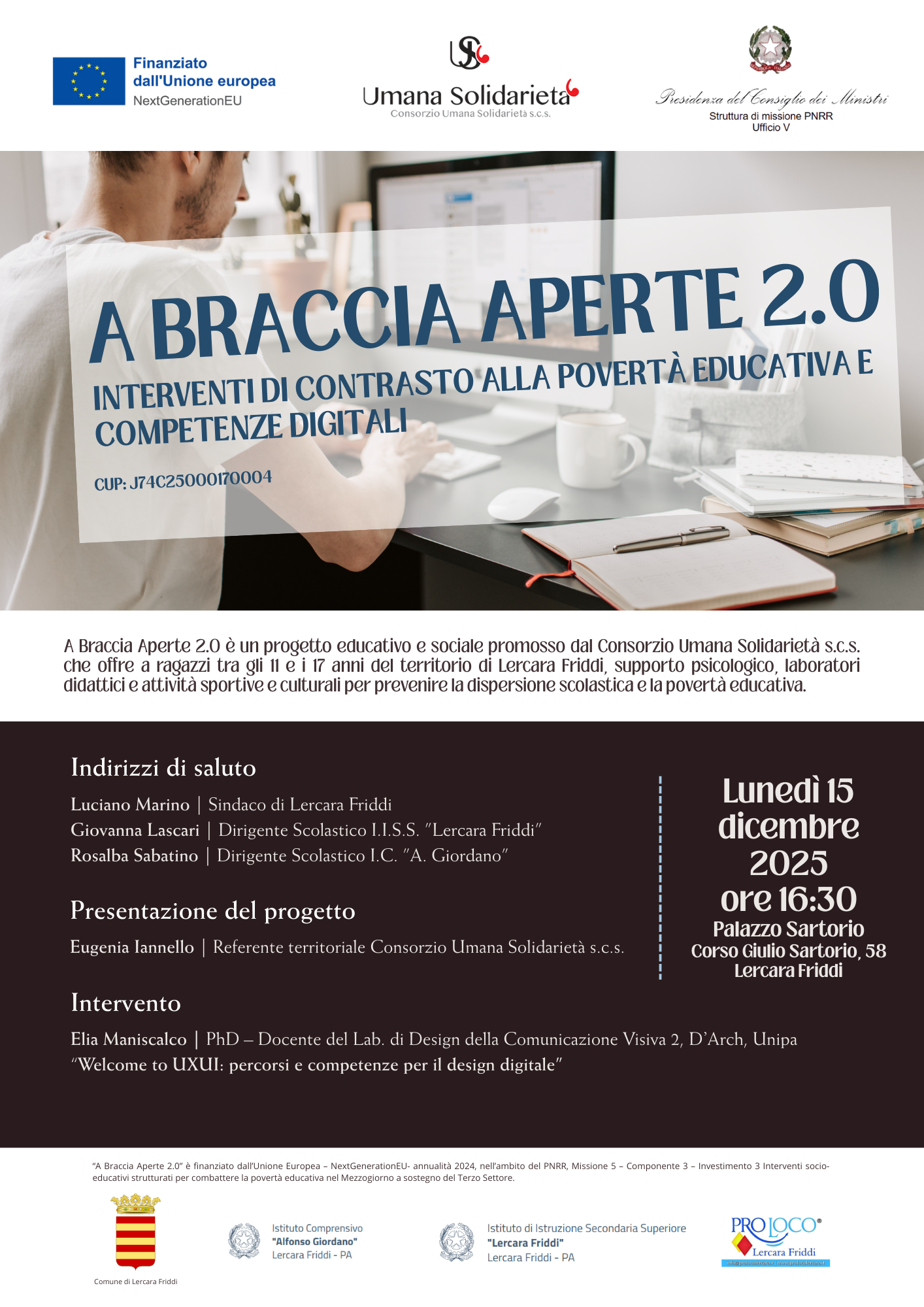 Presentazione progetto A braccia aperte 2.0-2