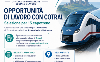 Opportunità di lavoro con Cotral: selezione per 15 capotreno