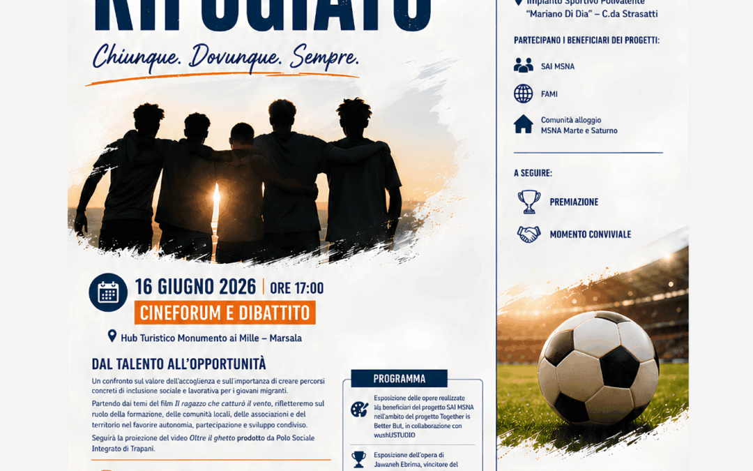 A Marsala la Festa del Rifugiato 2026: tre giornate di cinema, sport, confronto e comunità