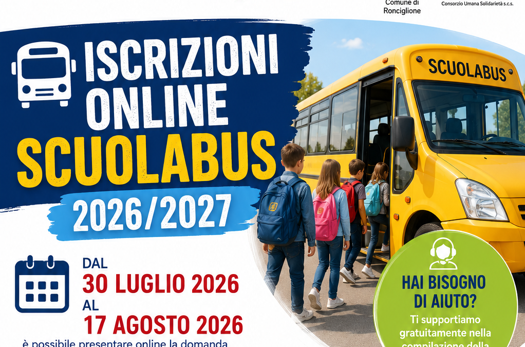 Iscrizioni al servizio Scuolabus 2026/2027 a Ronciglione