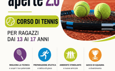 A Braccia Aperte 2.0: corso di tennis per ragazzi dai 13 ai 17 anni
