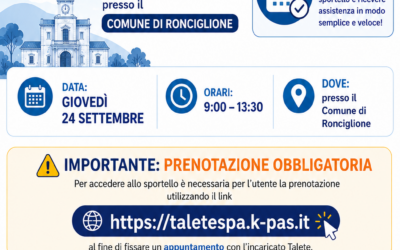 Nuova data di apertura dello Sportello Talete a Ronciglione