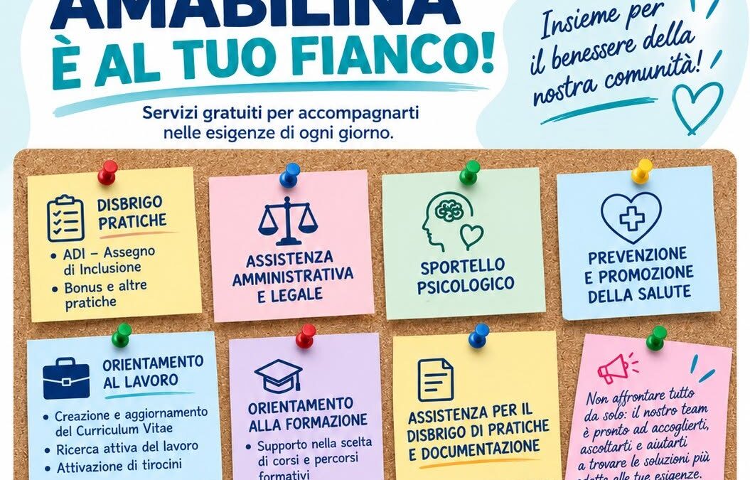 AMAbilina è al tuo fianco: servizi gratuiti di assistenza, orientamento e supporto